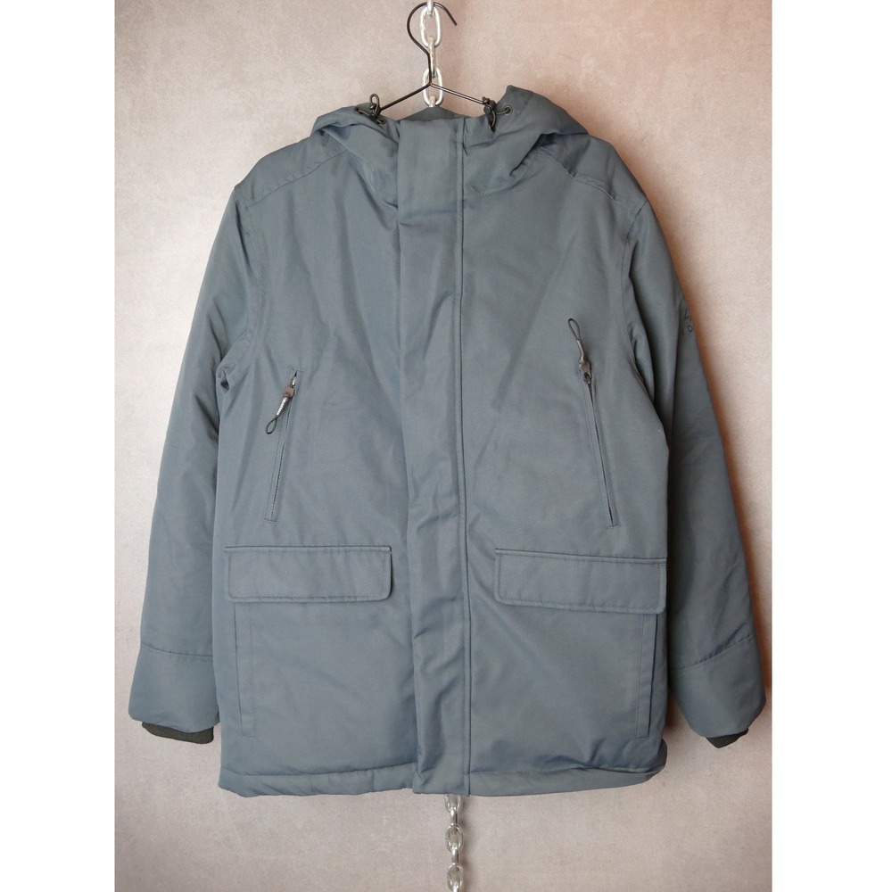 Norden Men's Insulated Puffer Hooded‎ Winter Jacket Blue Size M Vegan Down